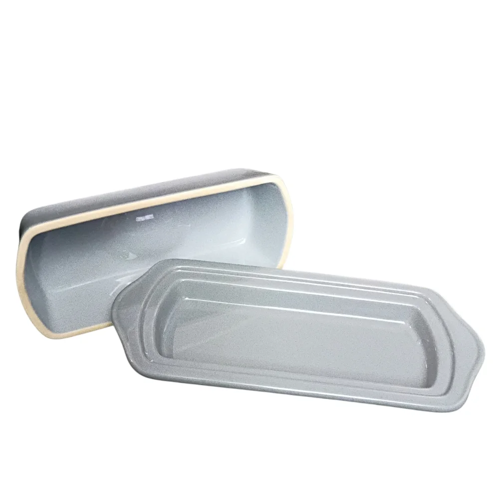 New Chantal Full Size Butter Dish Gray Ombre Gray